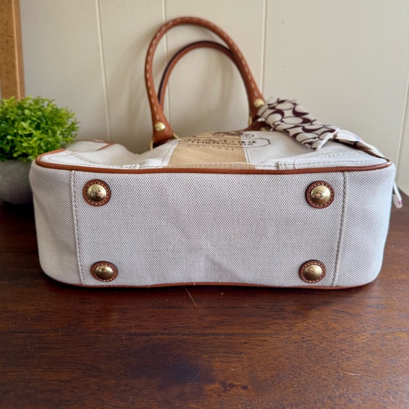 COACH Bleecker Heritage Canvas Tote & Matching Tattersall Wristlet 2007 - Picture 7 of 16